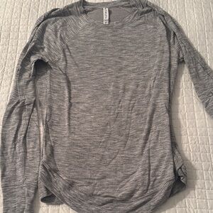 Athleta Heather Gray Crew Neck Top